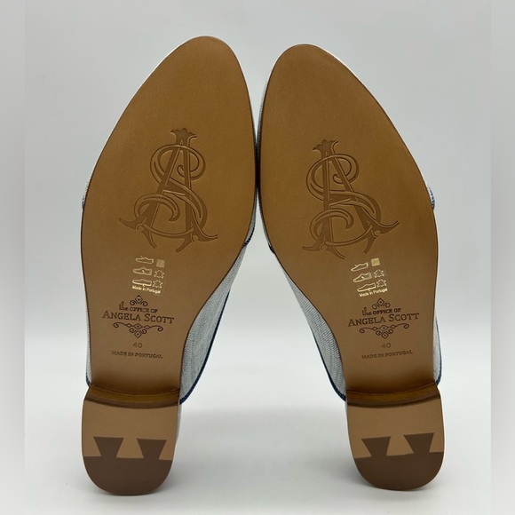 The Office of Angela Scott Miss Adelaide Denim Mules EU 40 US 10 NIB